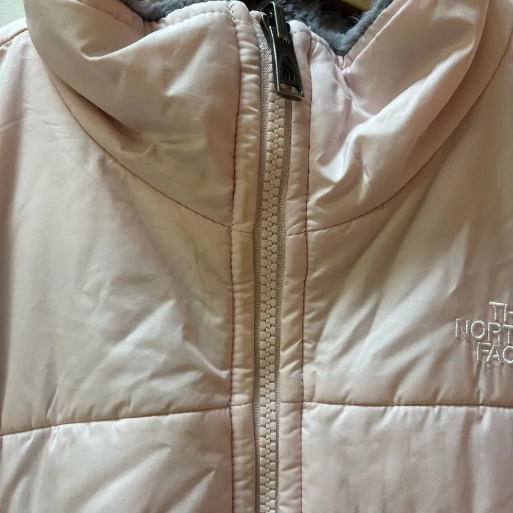 The North Face pink and gray reversible jacket Girls XL